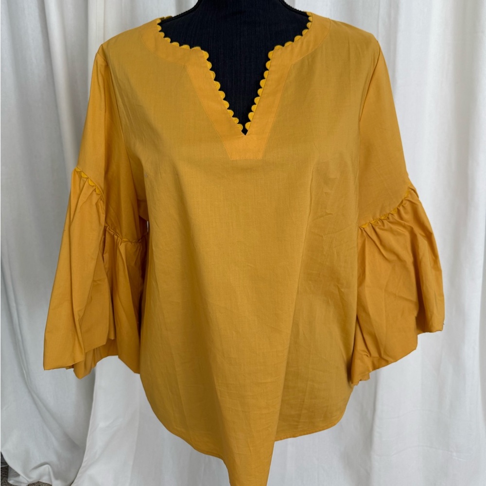 Sundance V-Neck Bell Sleeve Blouse